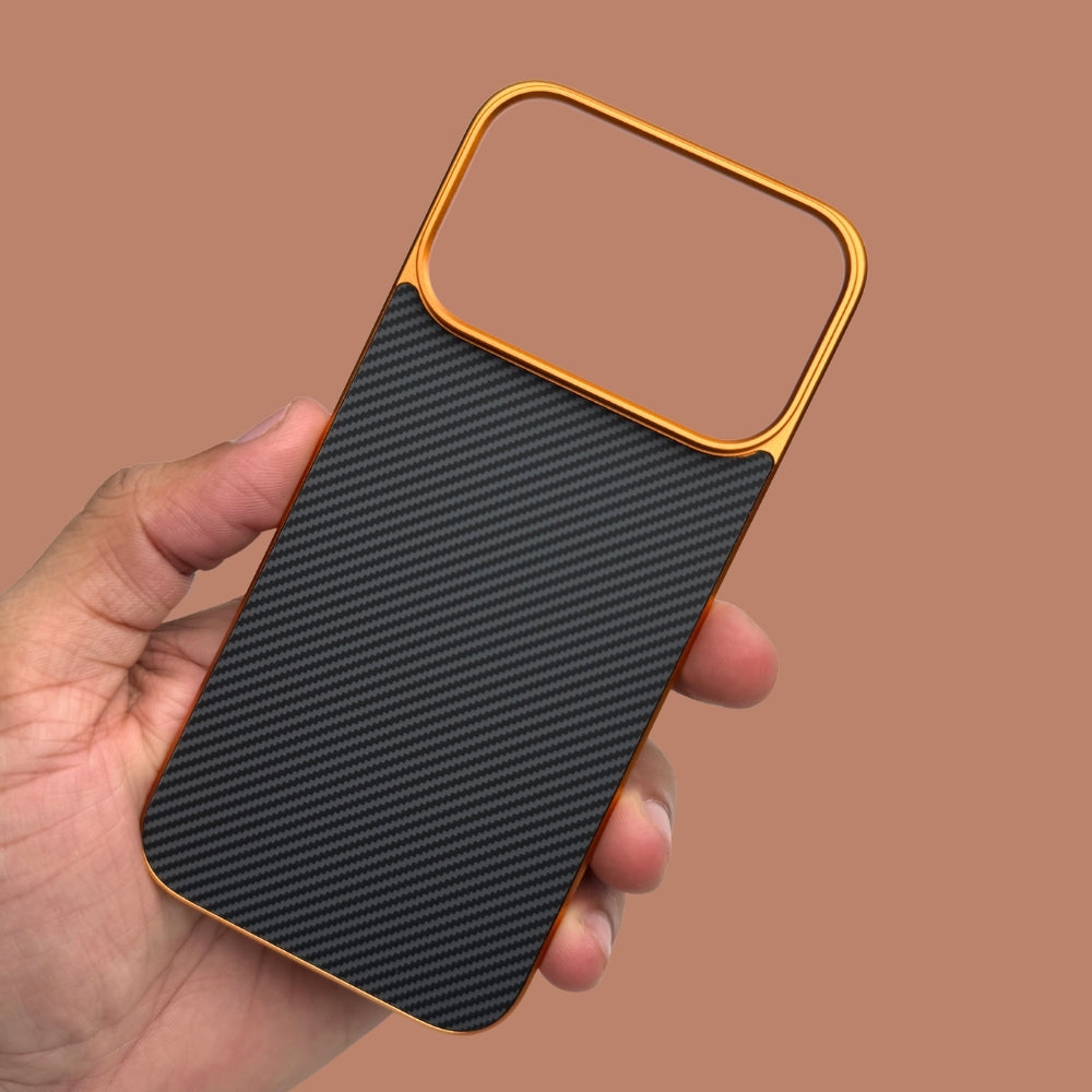 Carbon Fiber MagSafe Back Panel with Metal Frame For iPhone 17 Pro/ 17Promax