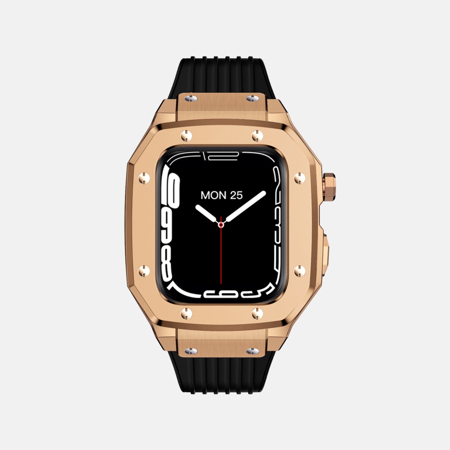 Apple Watch Luxury Stainless Steel Case With Silicone Straps 44&45MM
