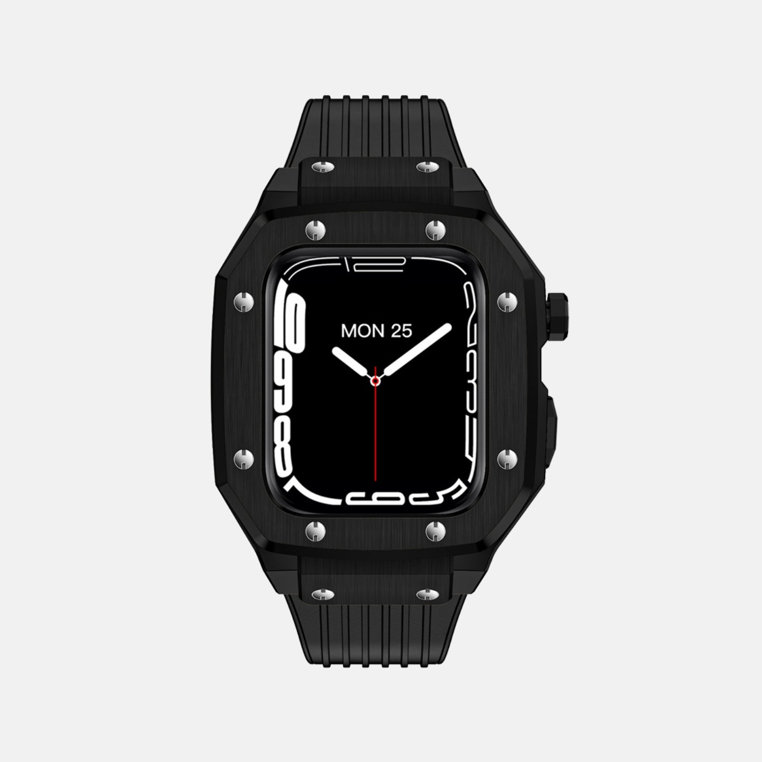 Apple Watch Luxury Stainless Steel Case With Silicone Straps 44&45MM