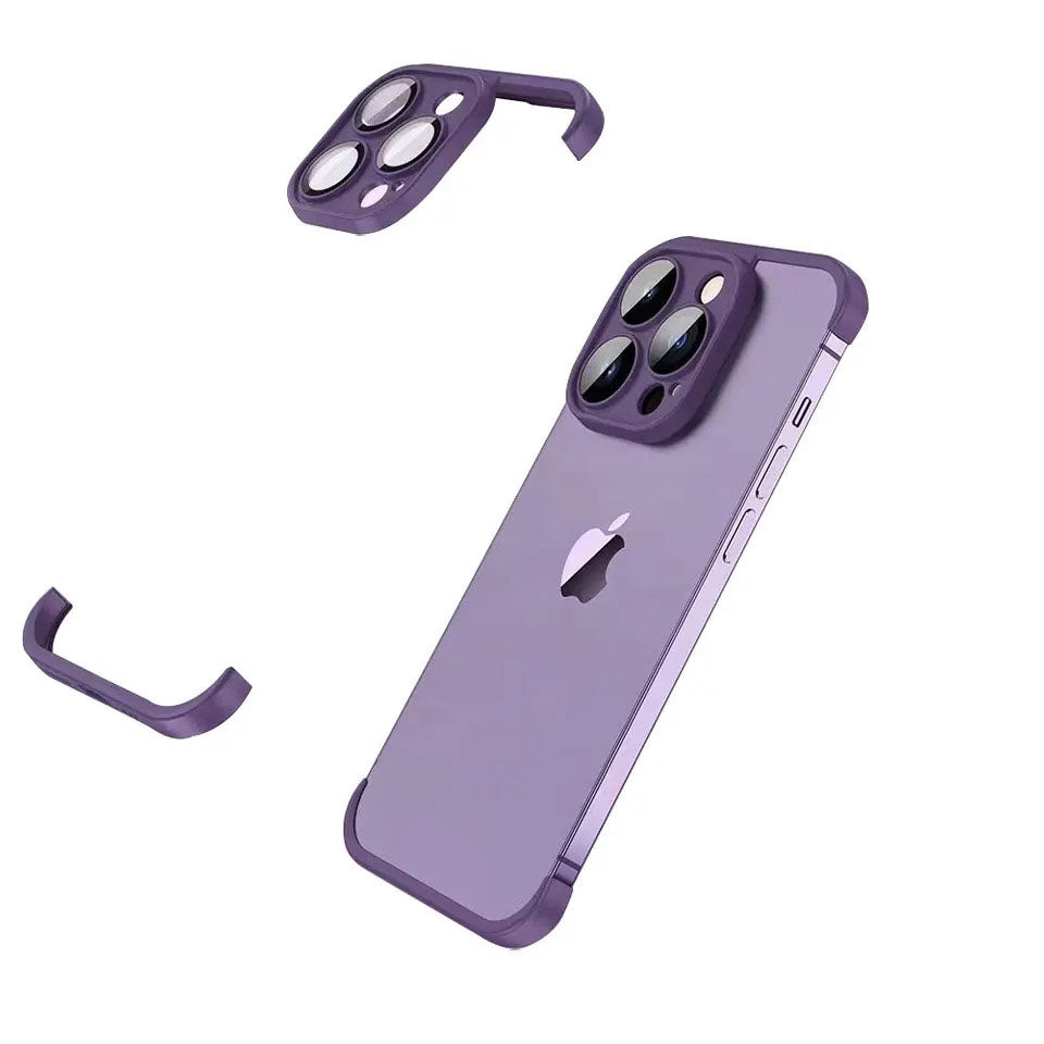 Luxury Shockproof Corner Frame With Lens Protector For iPhone 14 Series